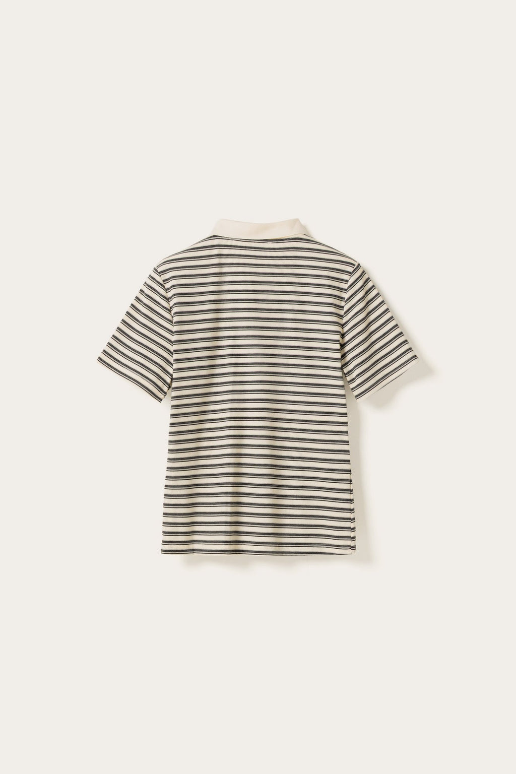 Leyna Polo Top Sugar Grey Stripe