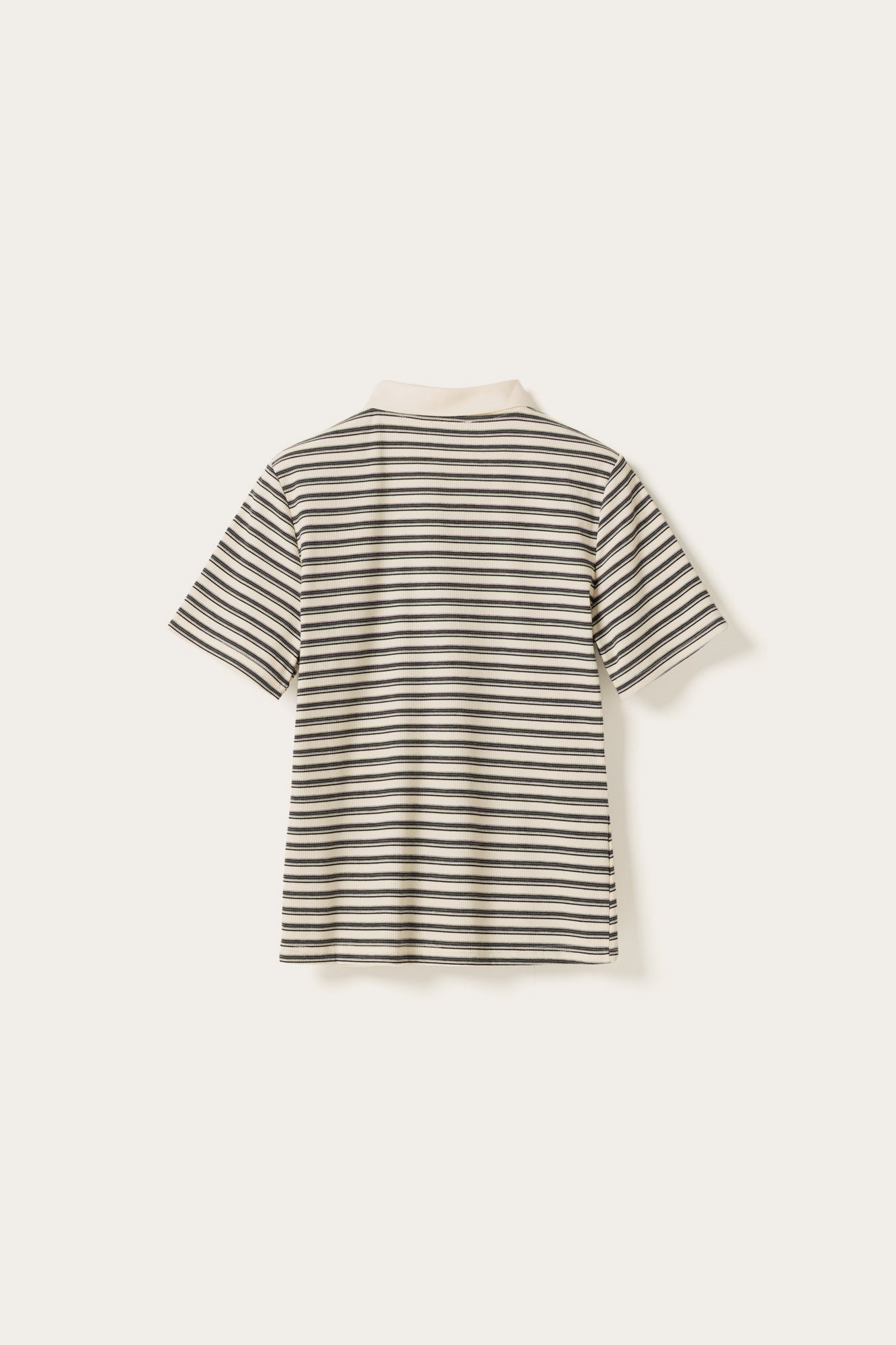Leyna Polo Top Sugar Grey Stripe