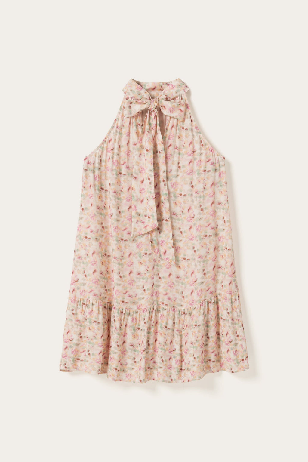 London Short Dress Cinthia Pink Print