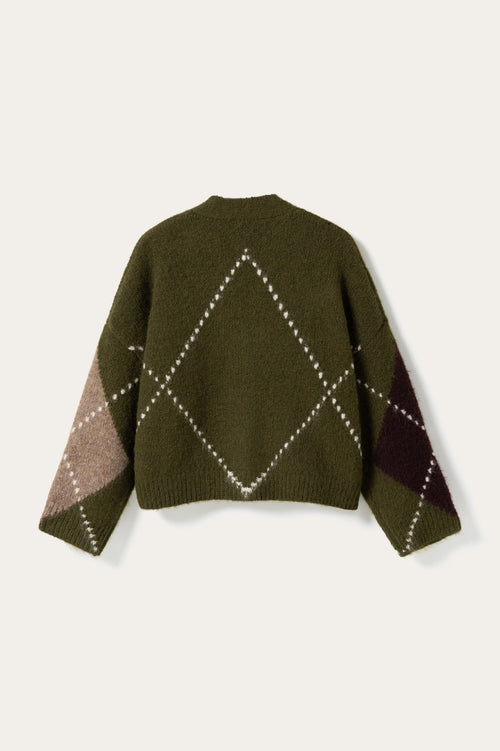 N-Laiana Knit Cardigan Avocado Green Mix
