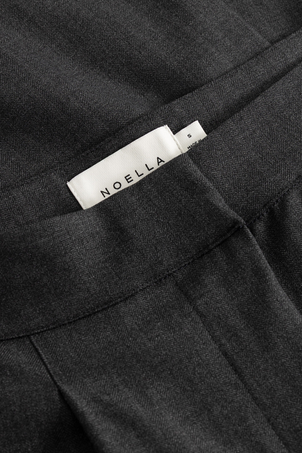 N-Kazia MW Pants Grey Herringbone