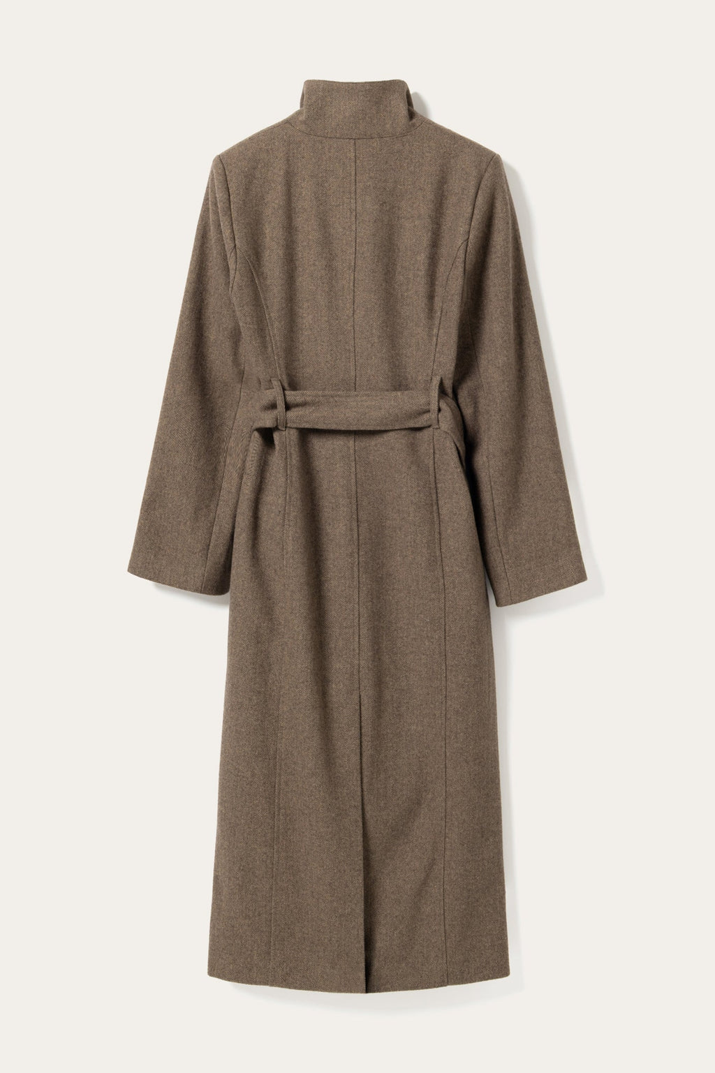 N-Maddy Coat Brown Herringbone
