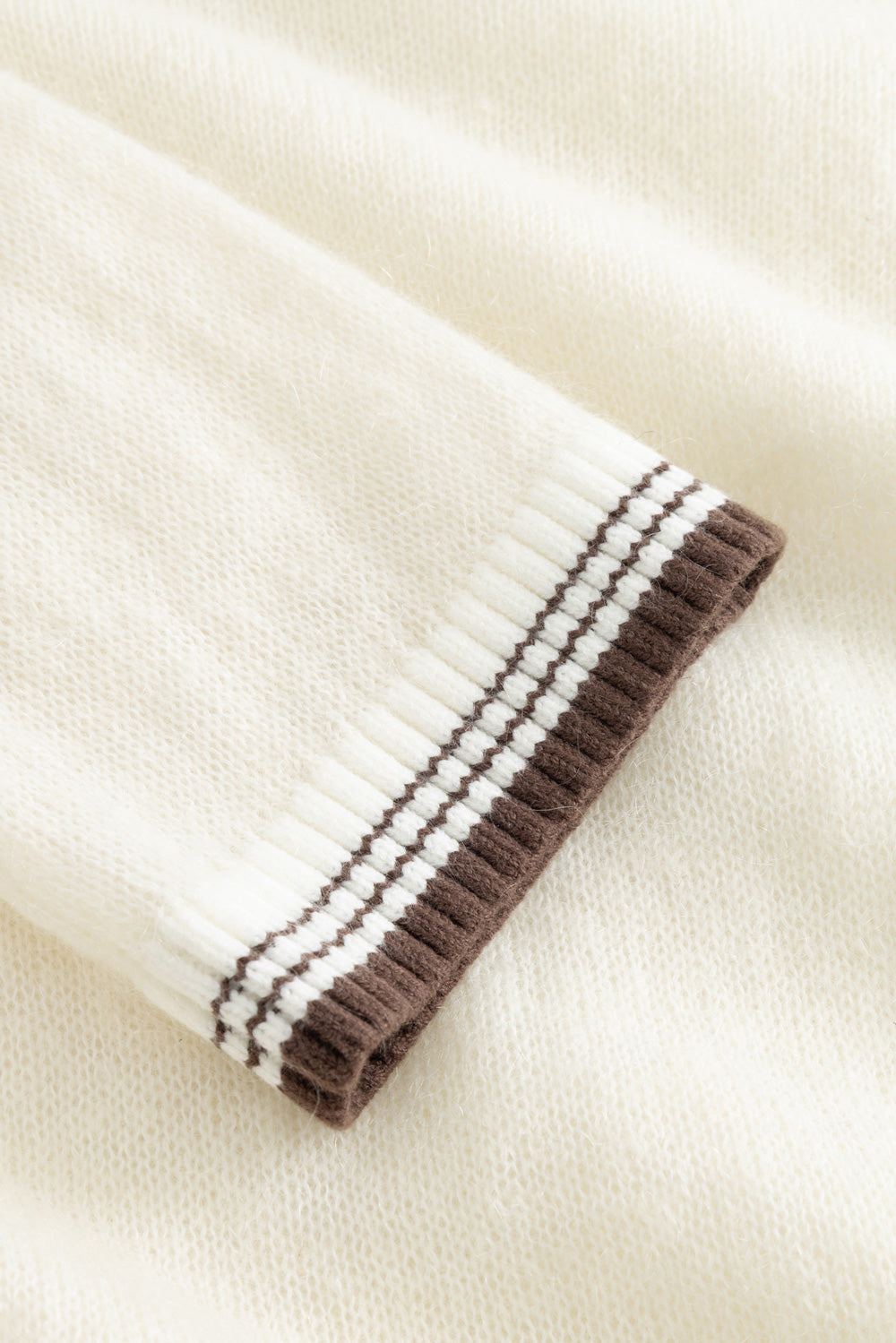 N-Marthy LS Knit Ivory Brown