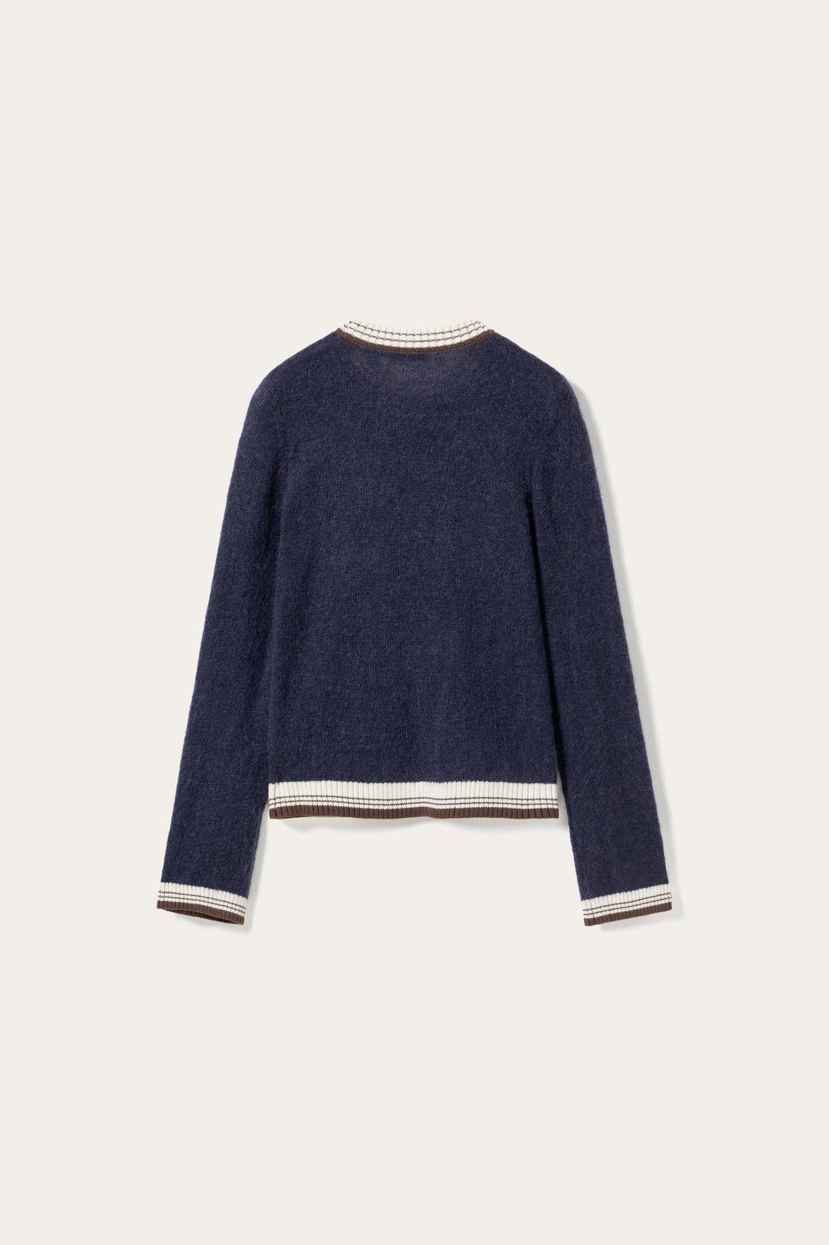 N-Marthy LS Knit Navy Brown