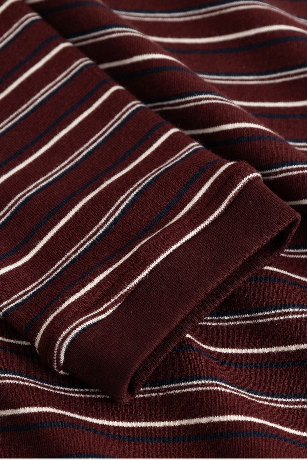 N-Mykel LS Top Dizzy Burgundy Stripe