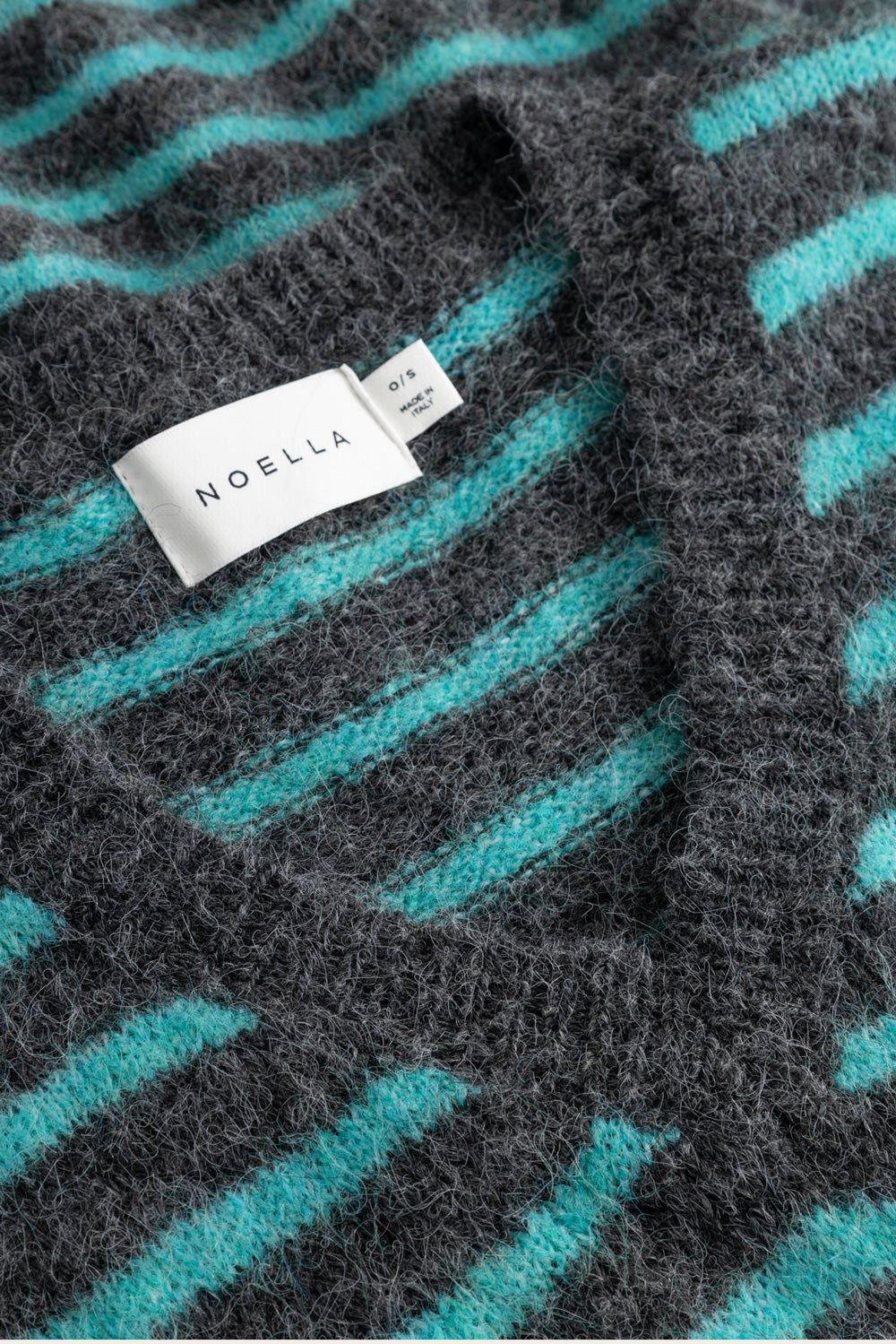 N-Mafaldane Knit Grey Turquoise Stripe