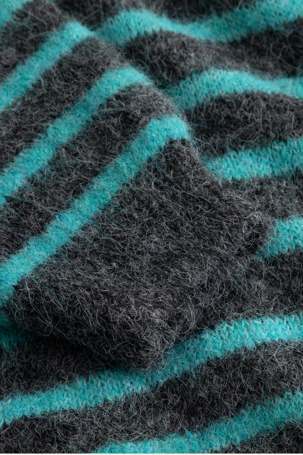 N-Mafaldane Knit Grey Turquoise Stripe