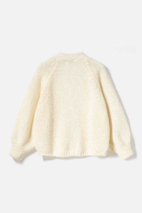 Fora Knit Cardigan White