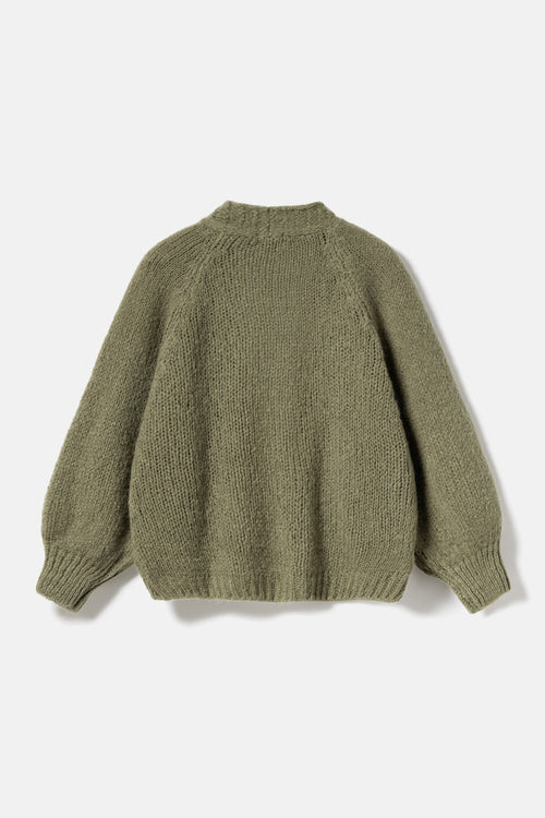 Fora Knit Cardigan Army
