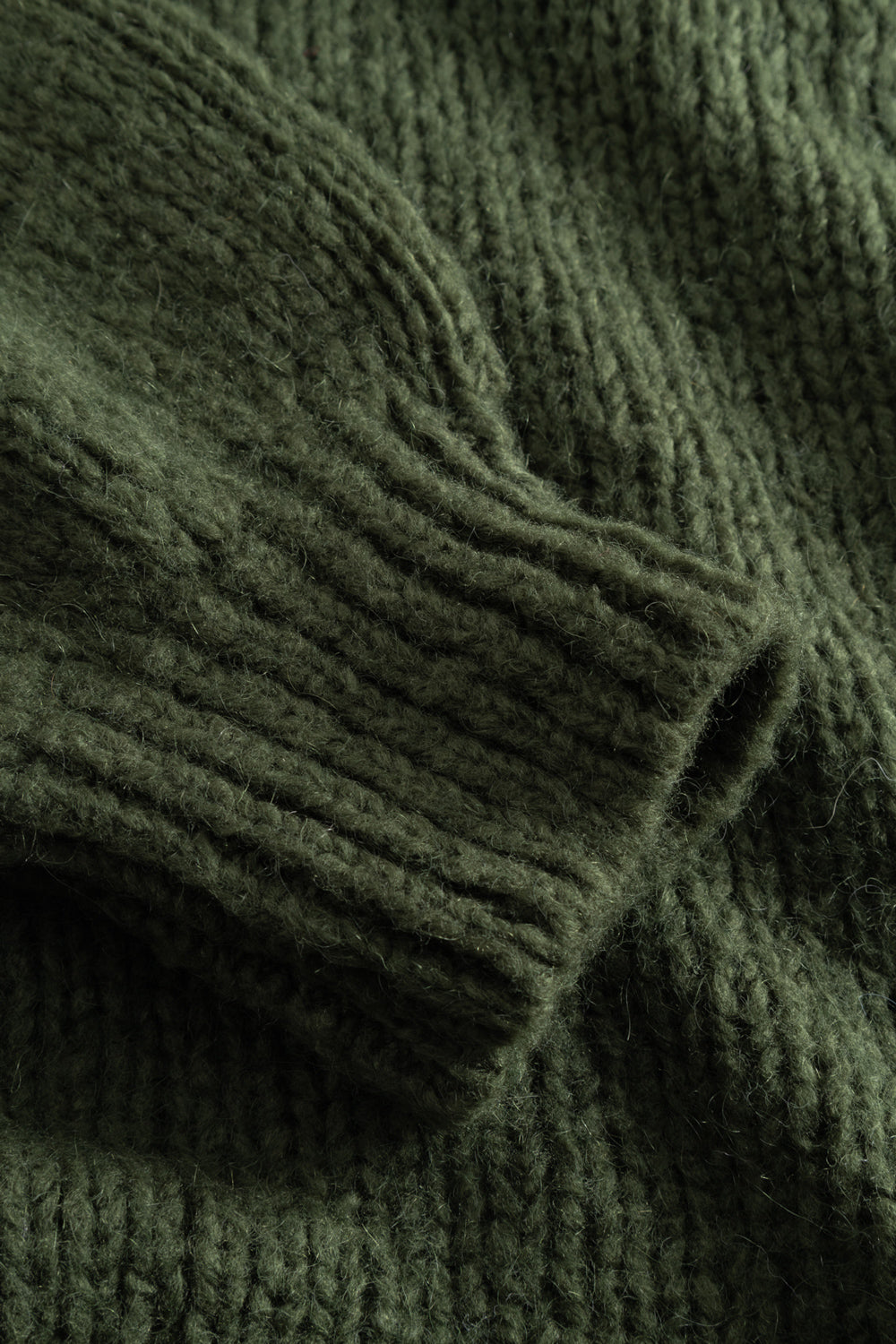 Fora Knit Cardigan Dark Army