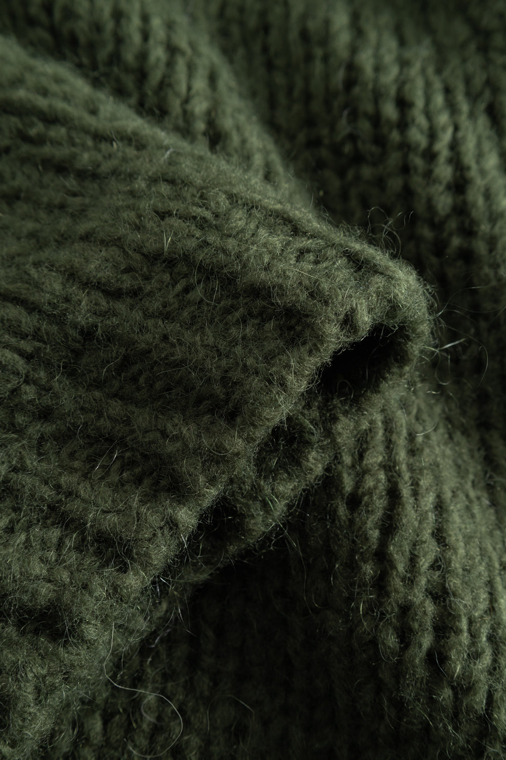 Fora Knit Cardigan Dark Army