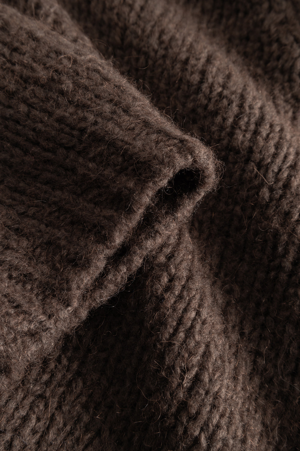 Fora Knit Cardigan Dark Brown