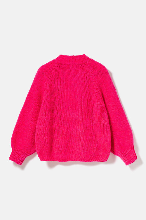 Fora Knit Cardigan Poppy Pink