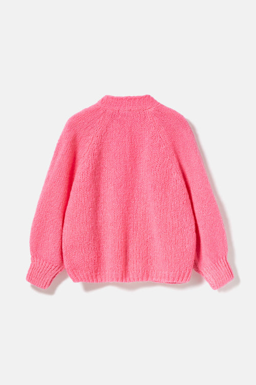 Fora Knit Cardigan Dark Rose