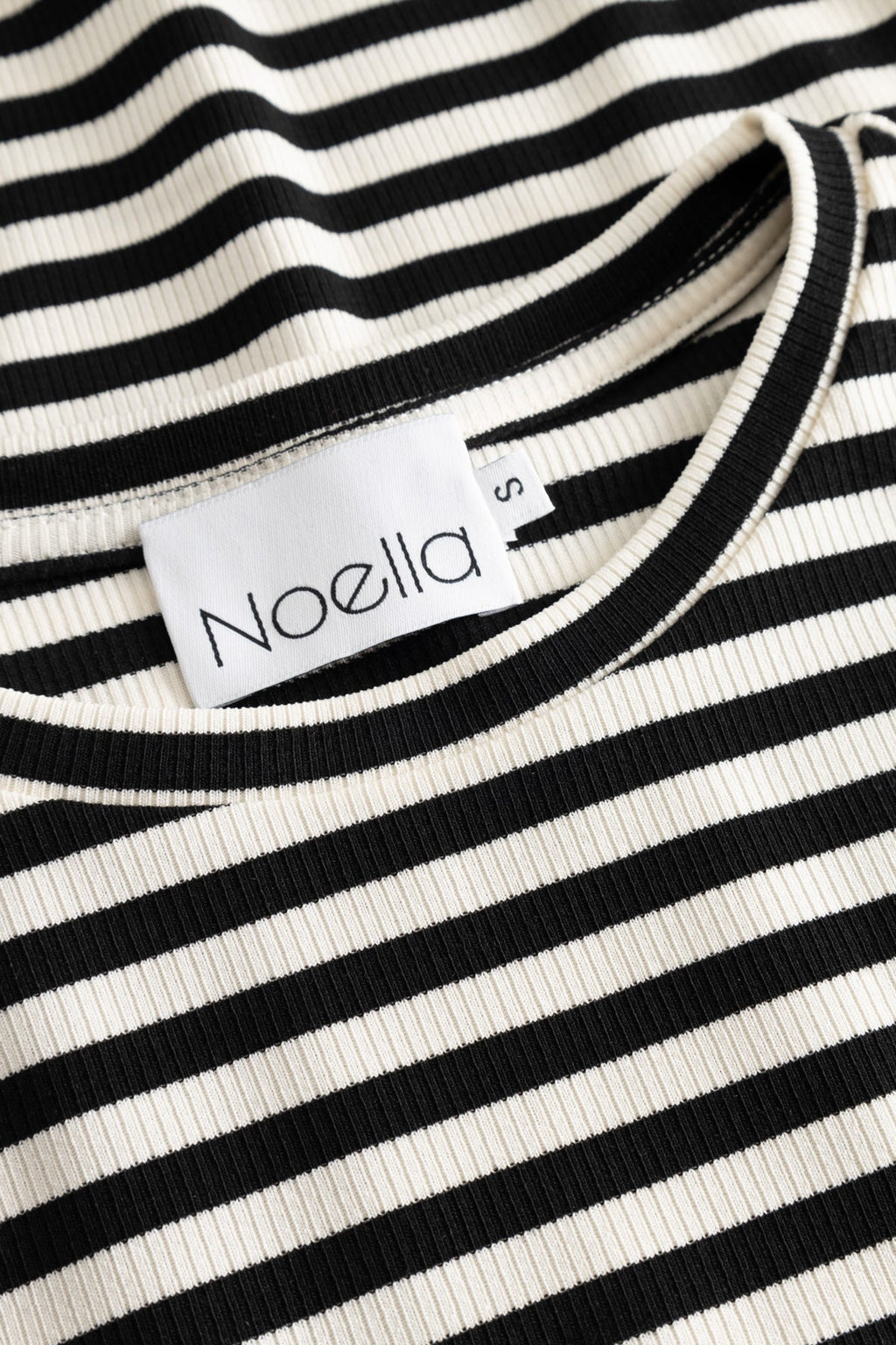 Luana Top Ivory Black Stripe