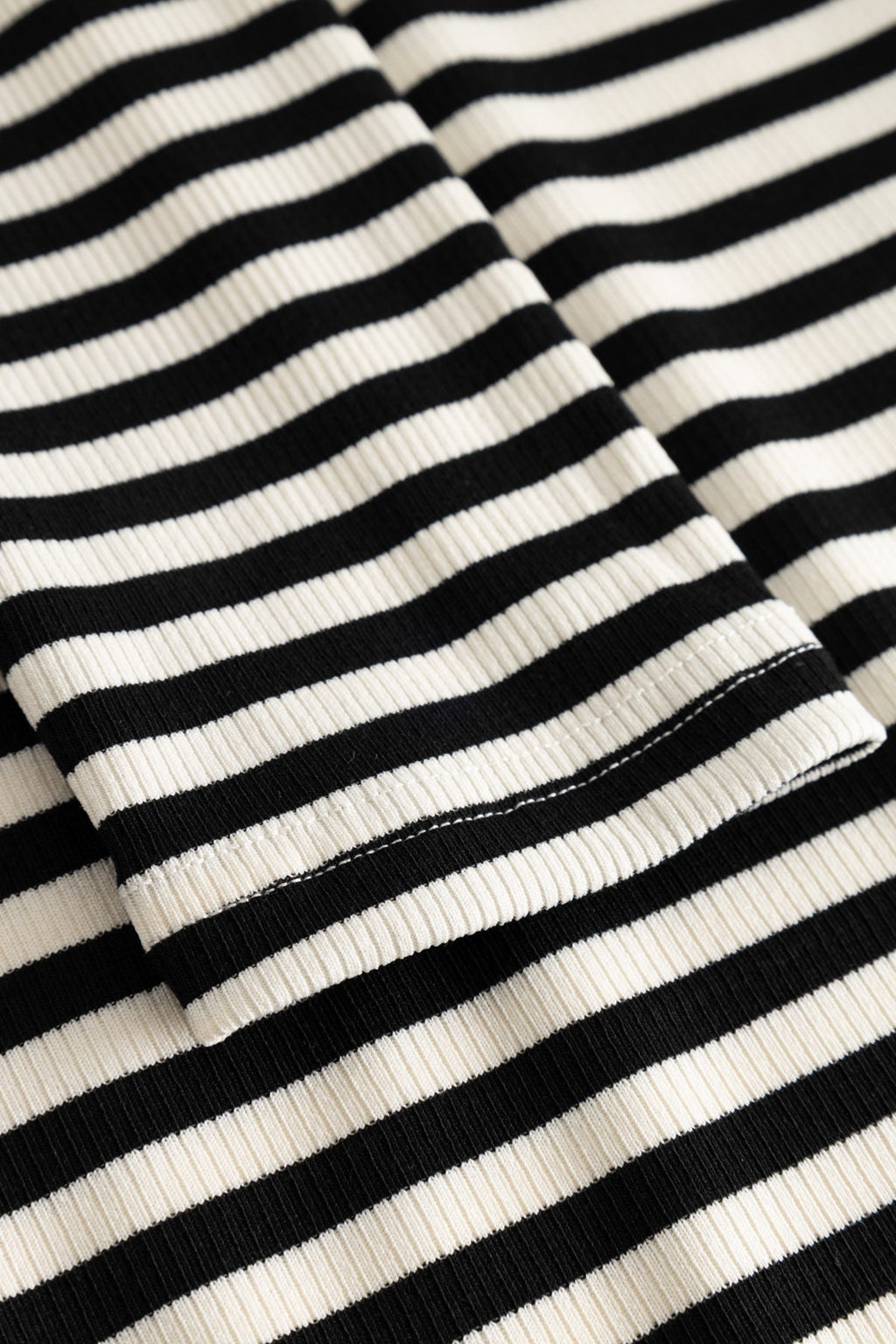 Luana Top Ivory Black Stripe