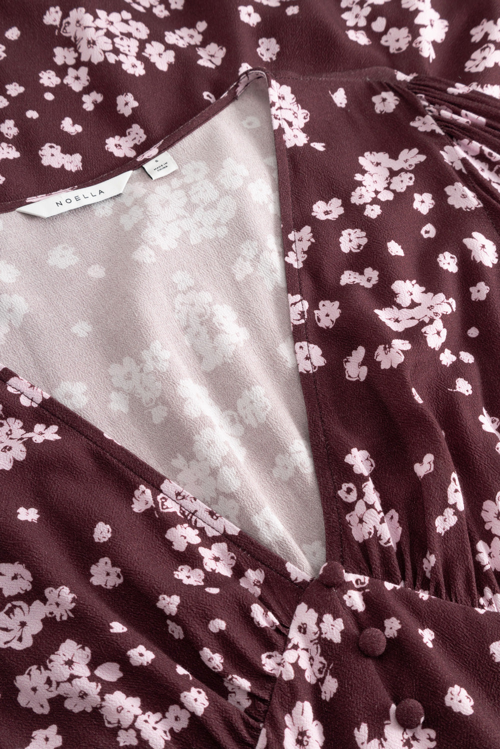 N-Lilith Maxi Dress Deja Burgundy Print