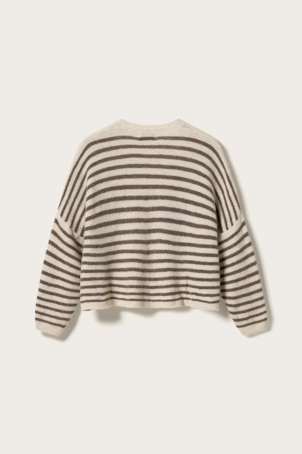 N-Lenda Knit Cardigan Brown Ivory Stripe