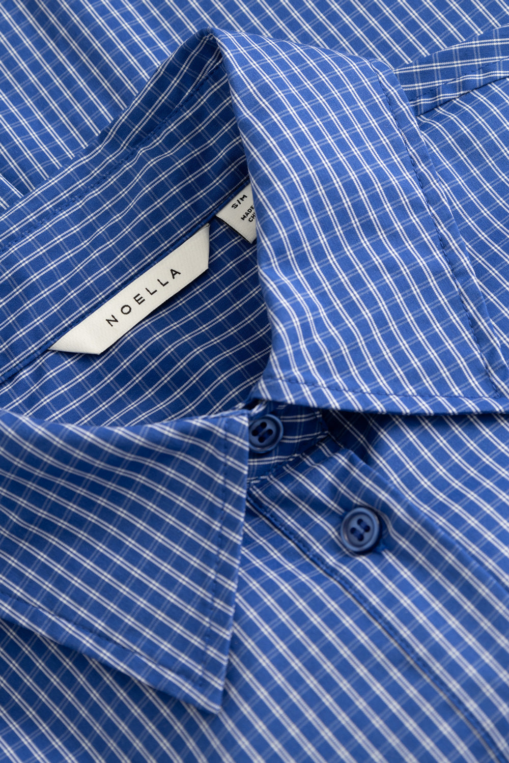 N-Marlon C Shirt Davy Blue Check