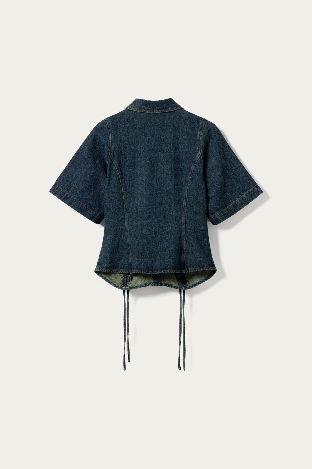 N-Micaiah SS Blouse Vintage Blue Wash