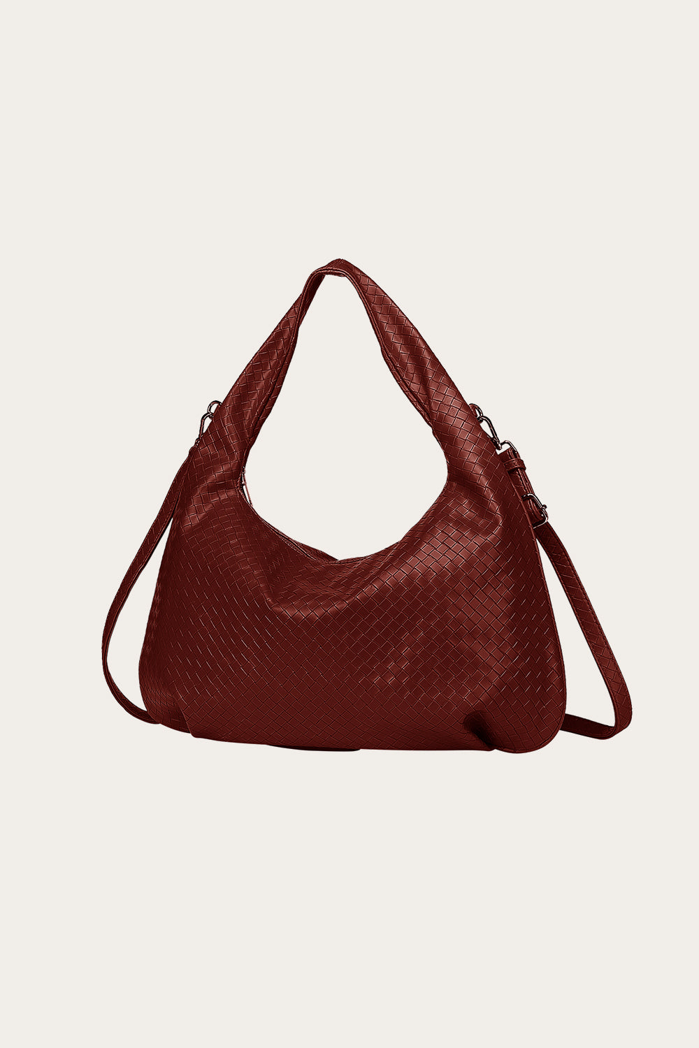 Peony Hobo Bag Dark Red