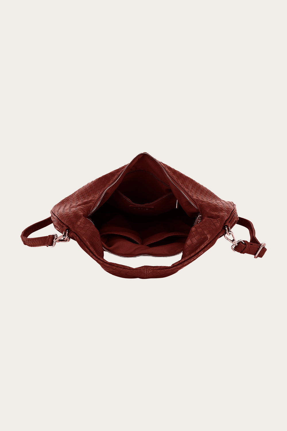 Peony Hobo Bag Dark Red
