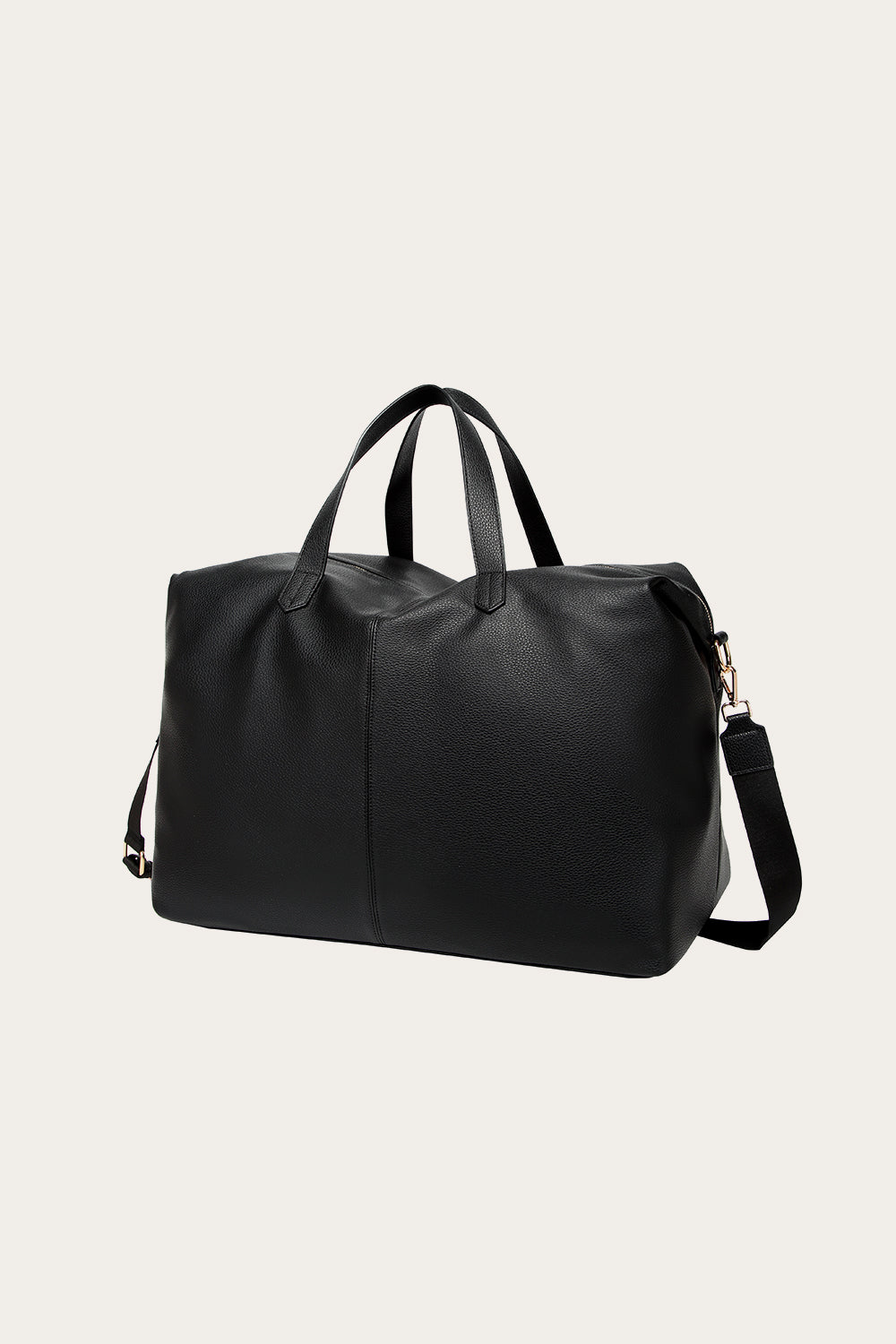 Holdall Weekend Bag Black Leather Look