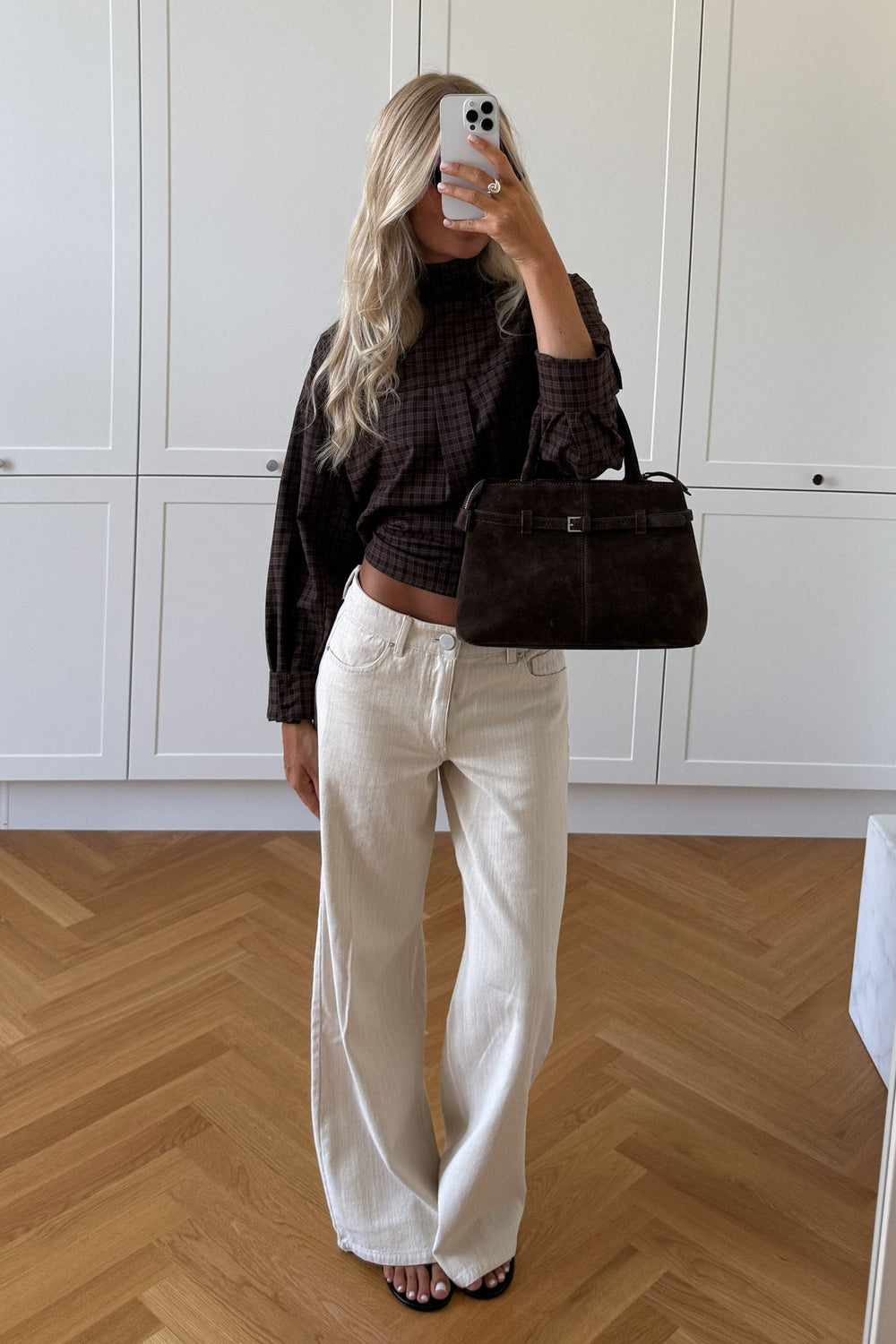 N-Lisa Shirt Devana Brown Check