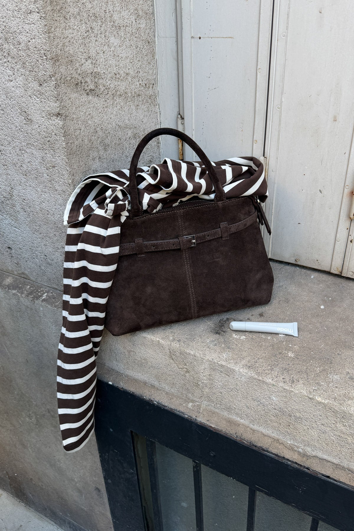 Macie Bag Real Suede Chocolate