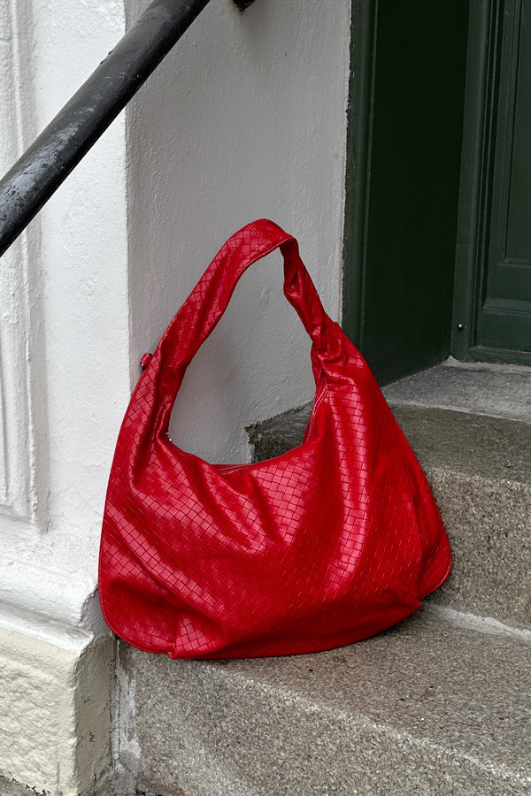 Peony Hobo Bag Red