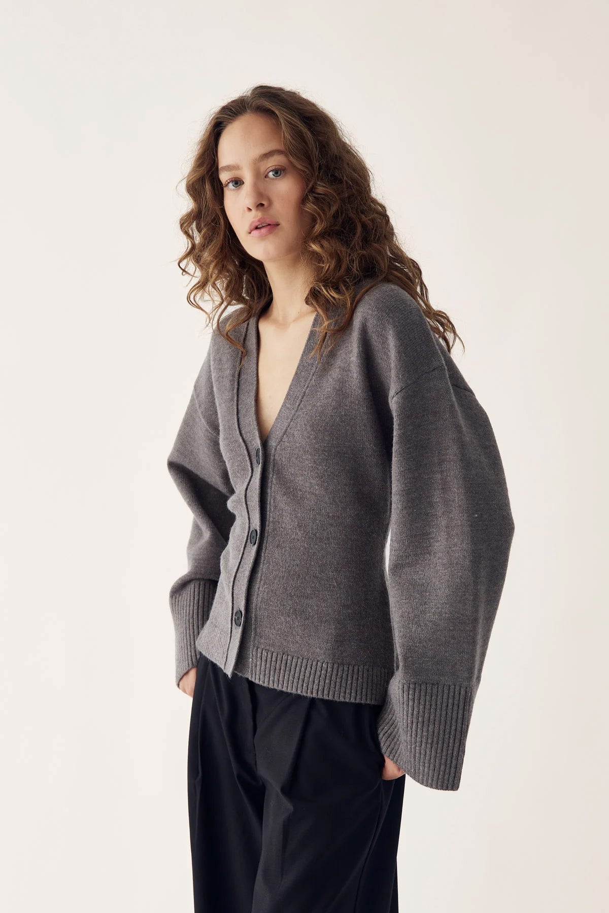 Lenyx Knit Cardigan Medium Grey Mel.