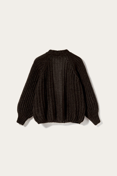 Joseph Knit Cardigan Dark Brown