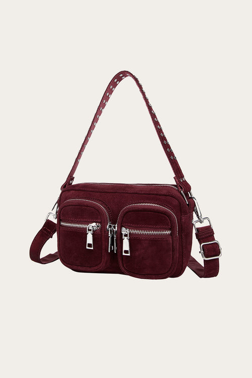 Celina Bag Real Suede Burgungy