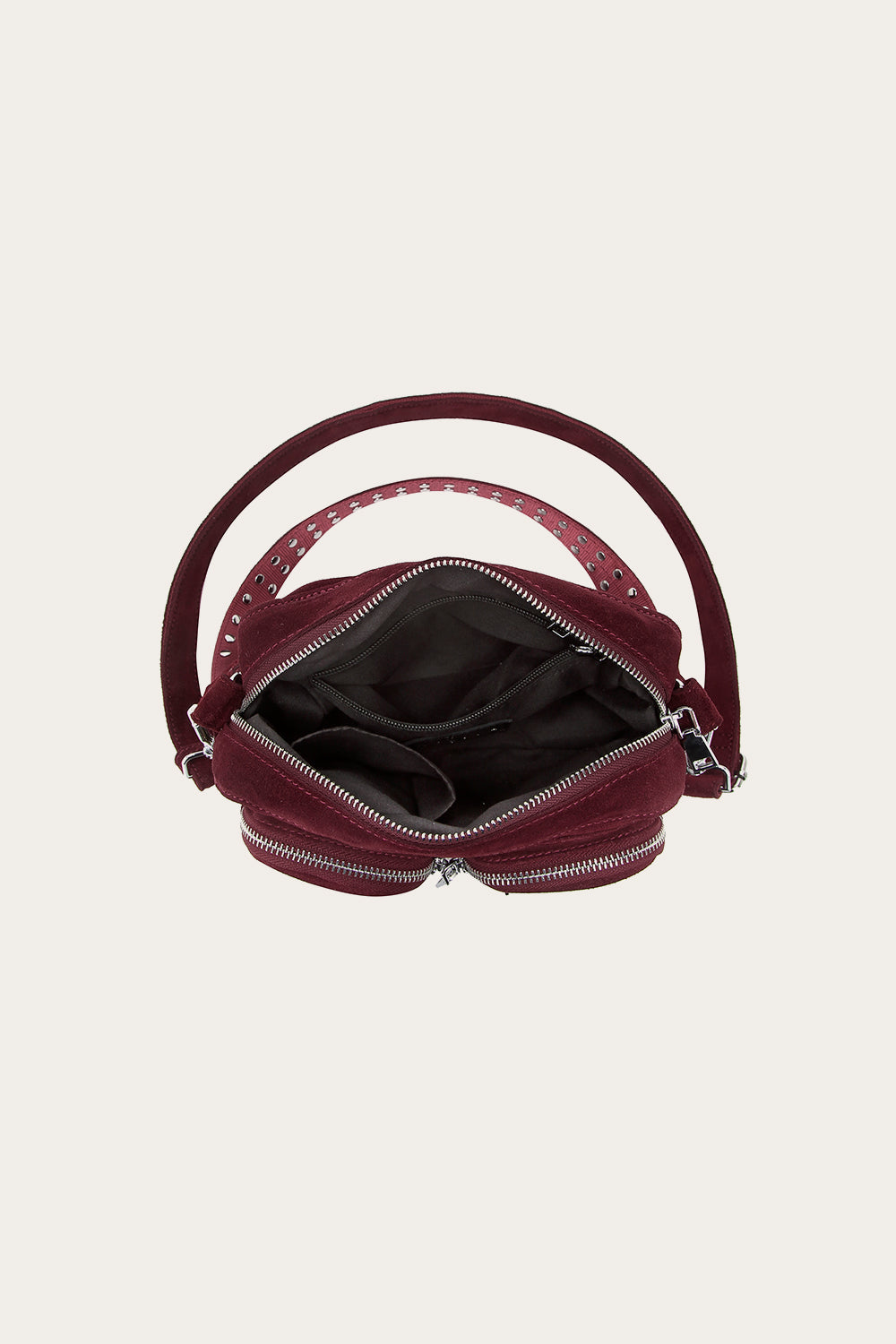 Celina Bag Real Suede Burgungy