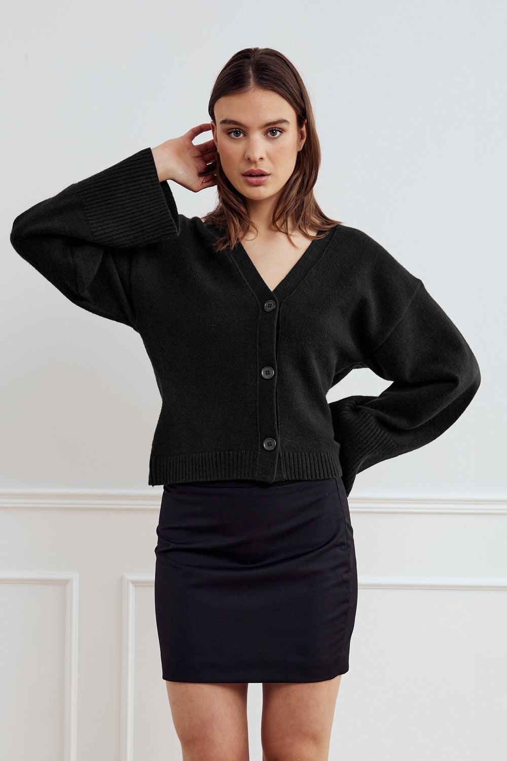 Lenyx Knit Cardigan Black