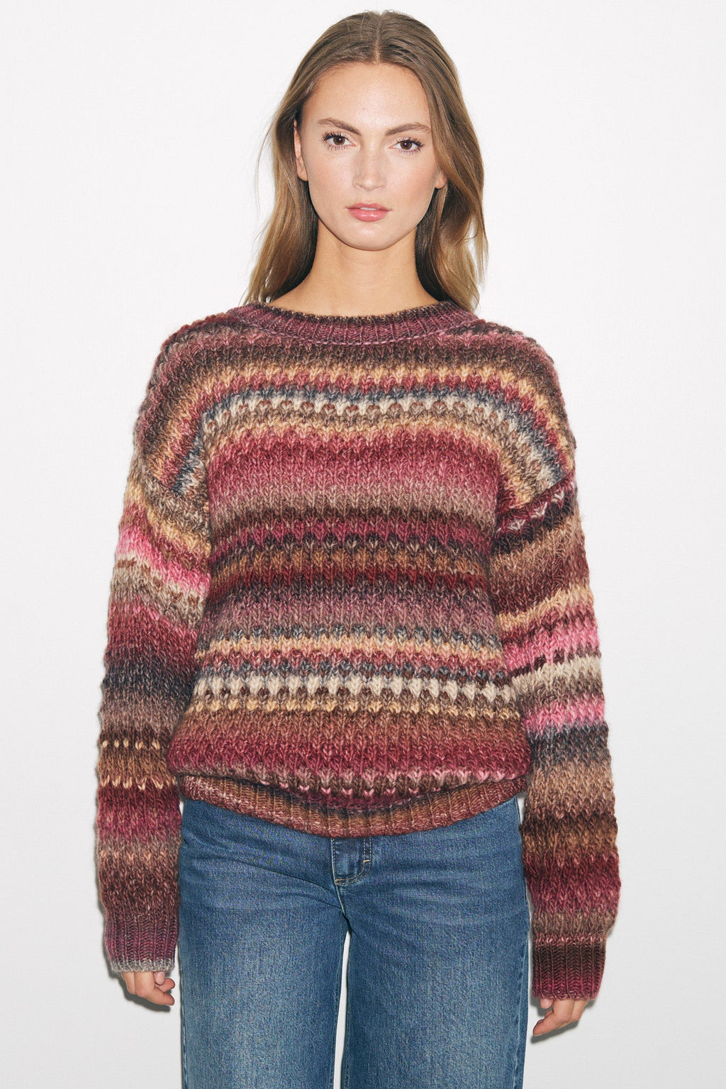 Gio Knit Sweater Rust Mix