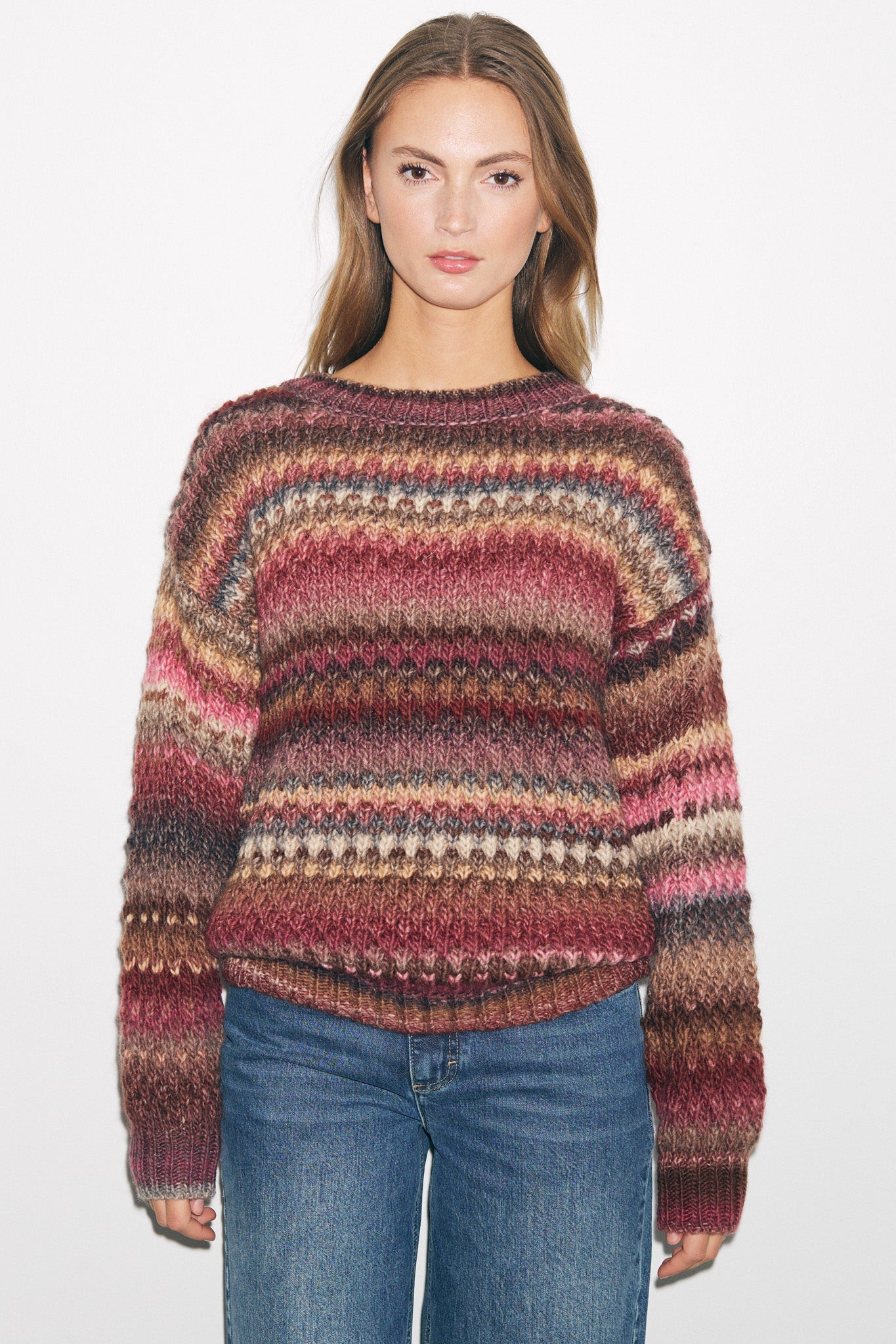Gio Knit Sweater Rust Mix