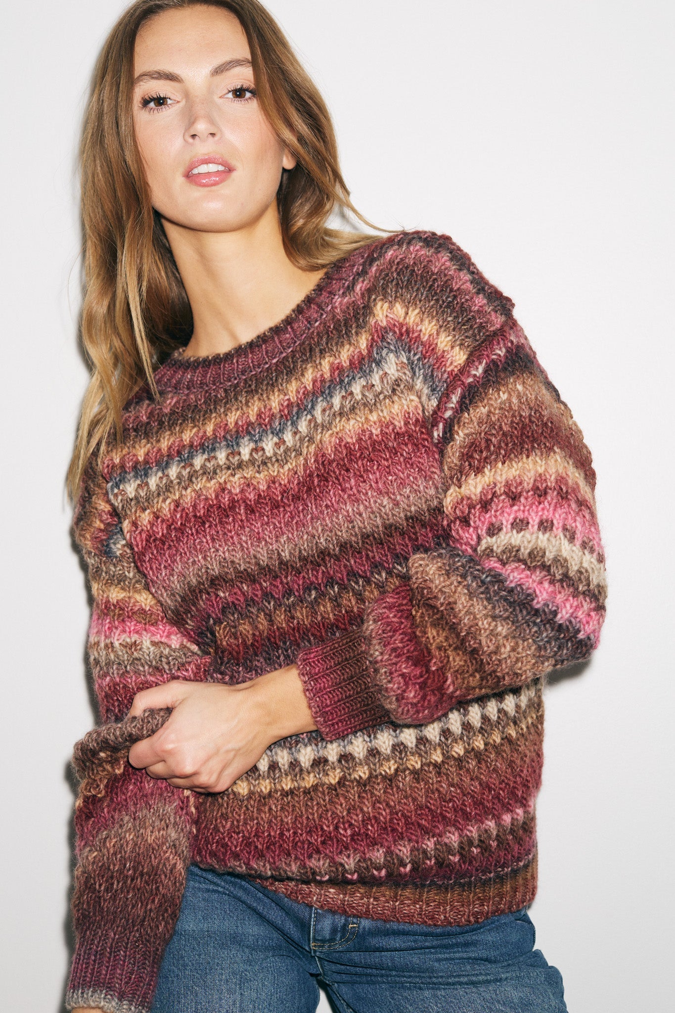 Gio Knit Sweater Rust Mix