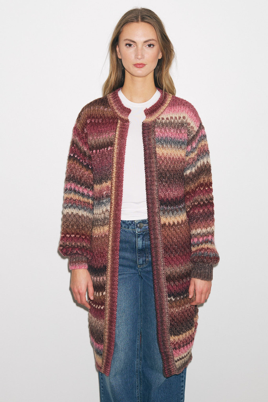 Gio Knit Cardigan Rust Mix