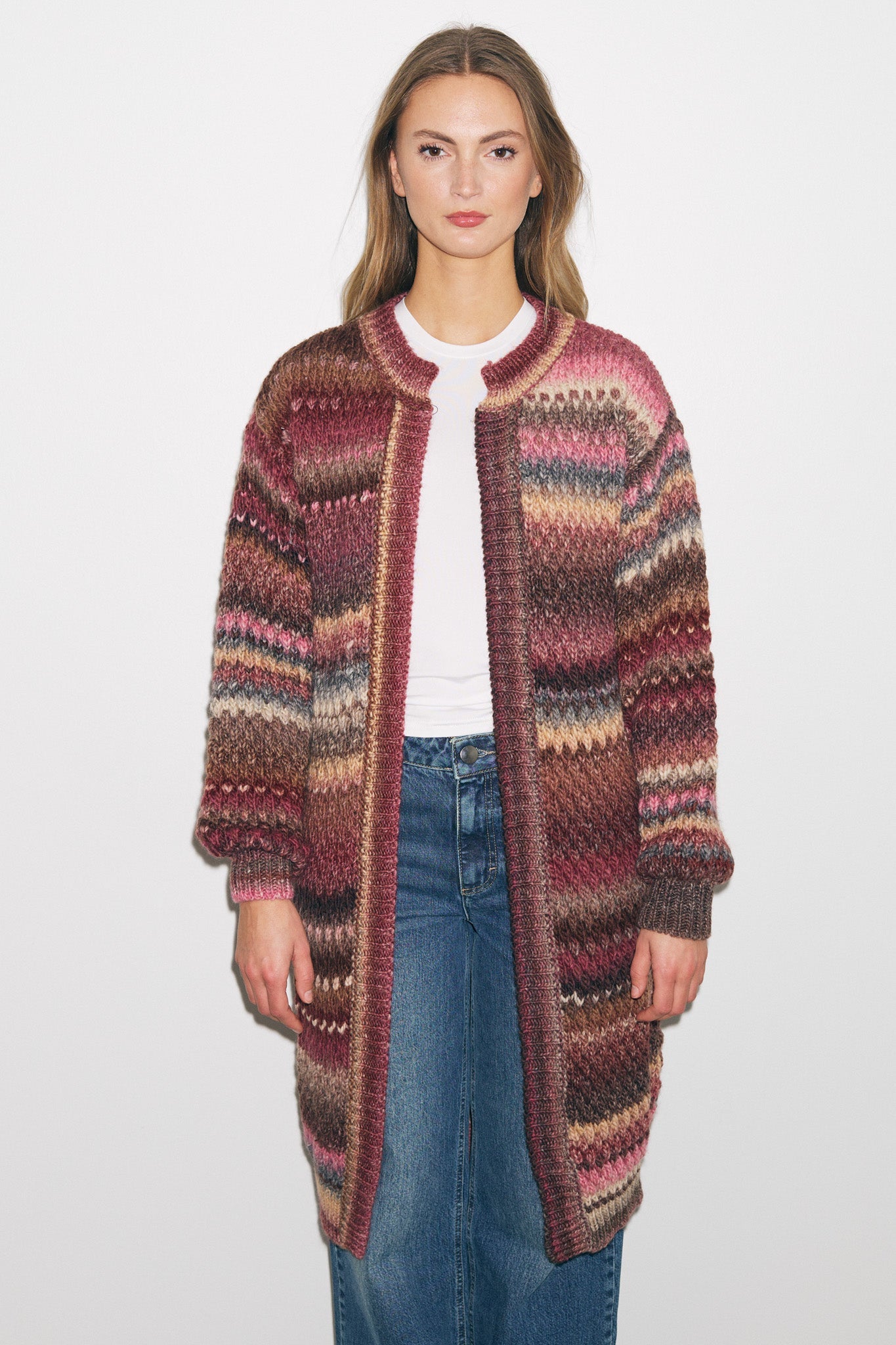 Gio Knit Cardigan Rust Mix