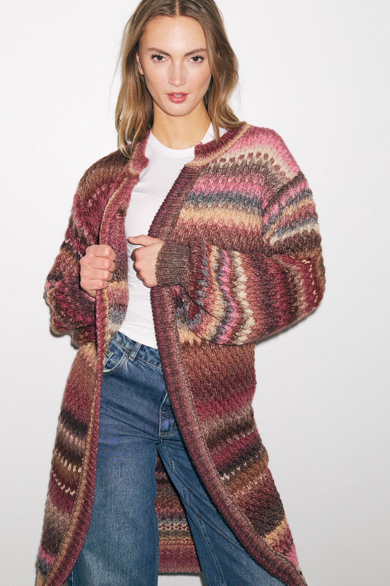 Gio Knit Cardigan Rust Mix