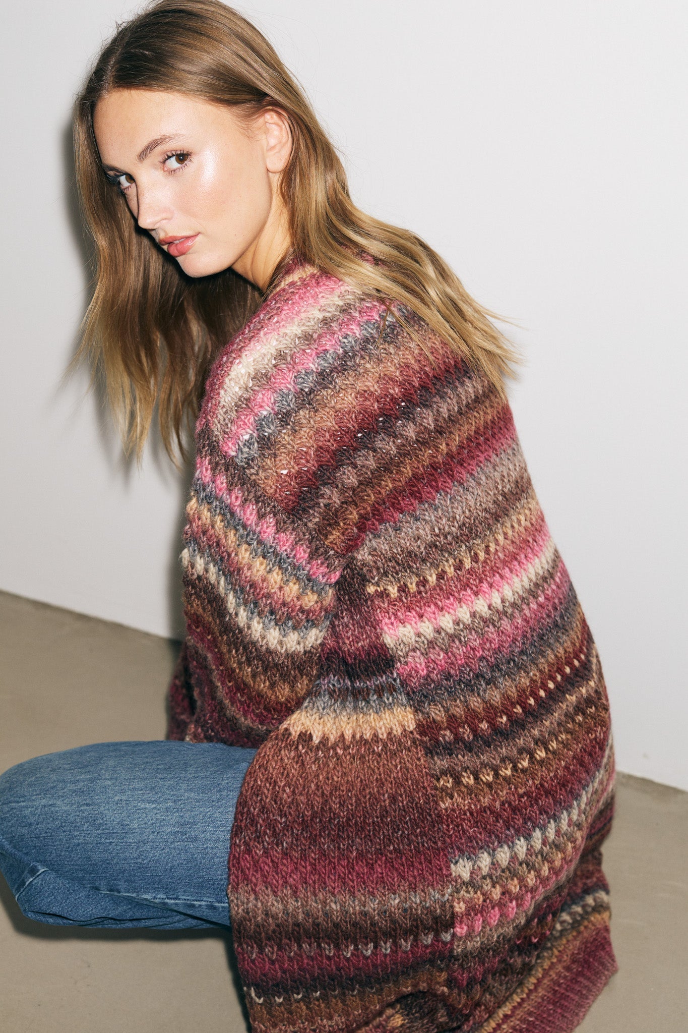 Gio Knit Cardigan Rust Mix