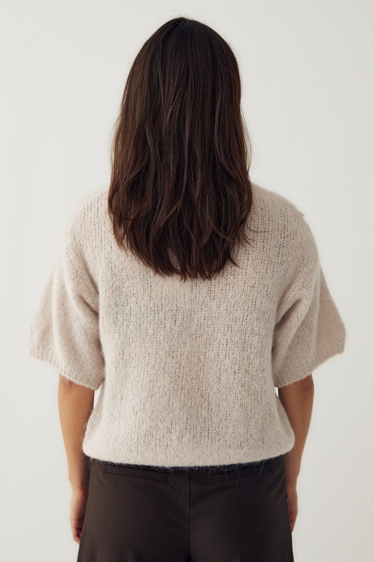 N-Kae SS Knit Cardigan Oyster