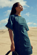 Noellas Jordynn Dress Vintage Blue Wash.