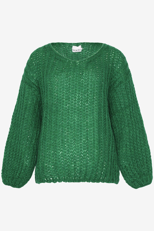 Noellas Joseph Knit Sweater Dark Green. Køb Striktrøjer hos www.noellafashion.dk