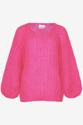 Noellas Joseph Knit Sweater Bright Pink. Køb Striktrøjer hos www.noellafashion.dk