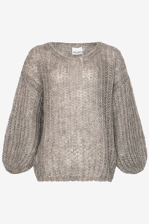 Noellas Joseph Knit Sweater Light Grey. Køb Striktrøjer hos www.noellafashion.dk