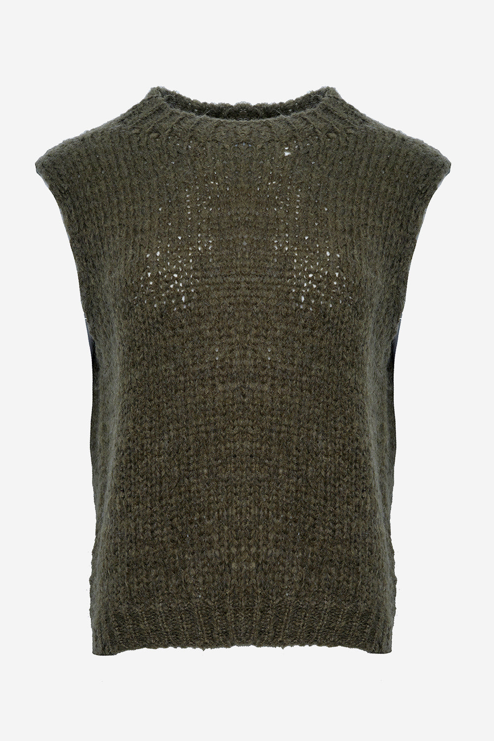 Noellas Kala Knit Vest Army. Køb Veste hos www.noellafashion.dk