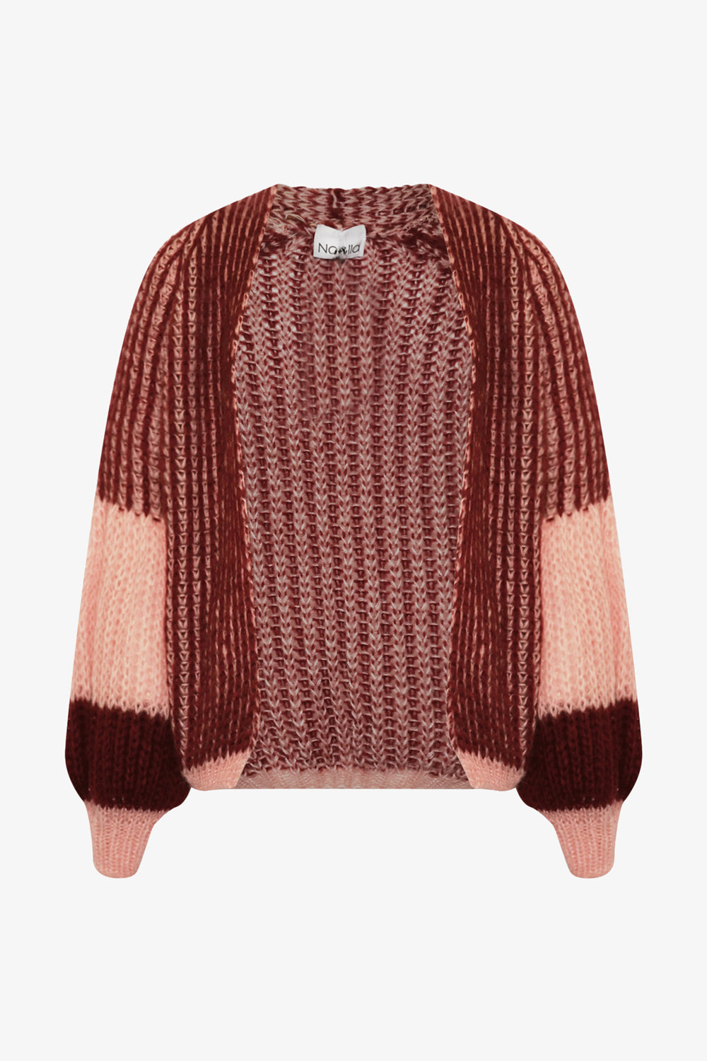 Noellas Liana Knit Cardigan Rust Blush Combo. Køb Cardigans hos www.noellafashion.dk