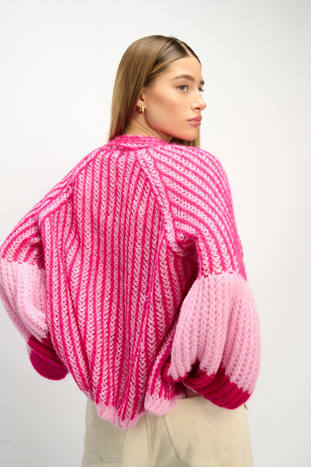 Liana Knit Cardigan Pink Bubblegum